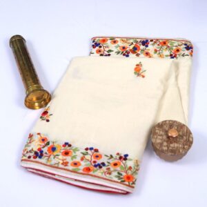 Semi Tussar Saree With Embroidery